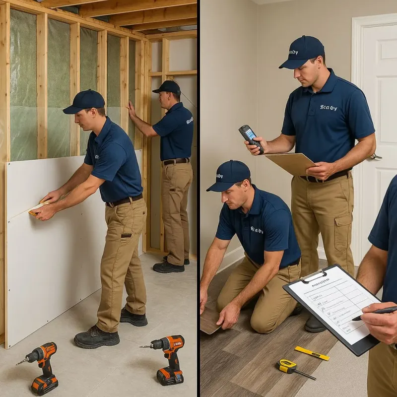 Repairs and Reconstruction process in Rheems, PA